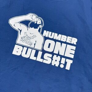 Khabib Nurmagomedov Number One Bull#hit Graphic T-Shirt‎ Blue Mens XL